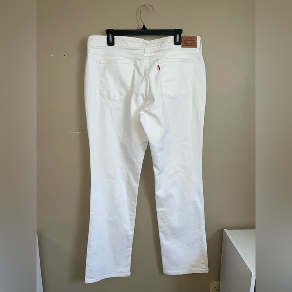 Levi's Strauss & Co 505 “red tab” straight white denim jeans size 16M - Picture 3 of 6